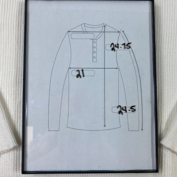 Worthington Womens Ribbed Knit White Long Sleeve Ruffle Shoulder Sweater Size 2X - Picture 4 of 4